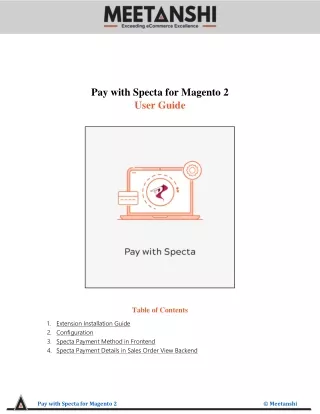 pay with specta for magento 2 user guide