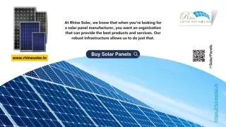 RhineSolar - Buy Solar Panels Online in India