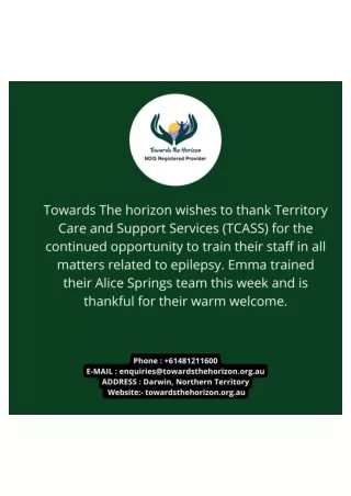 Towards the Horizon | NDIS Registered Provider Darwin | Behaviour Support