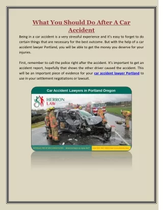 What You Should Do After A Car Accident