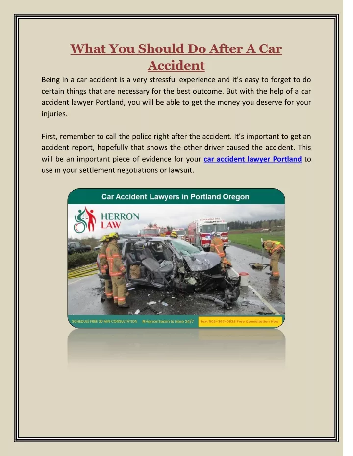 what you should do after a car accident being