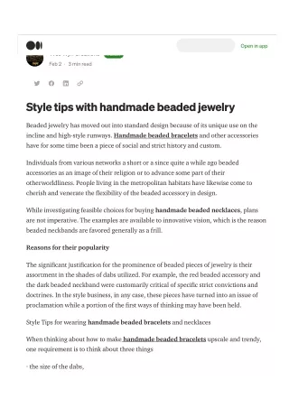 Style tips with handmade beaded jewelry