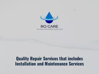 quality repair services that includes
