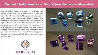 The Best Health Benefits of Natural June Birthstone Alexandrite