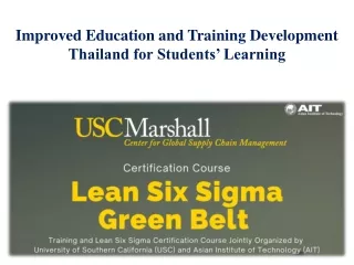 improved education and training development