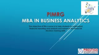 MBA in Business Analytics