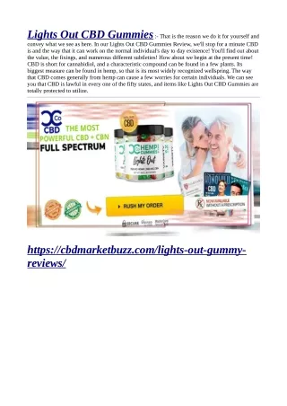 Lights Out CBD Gummy