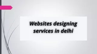 Websites designing services in delhi