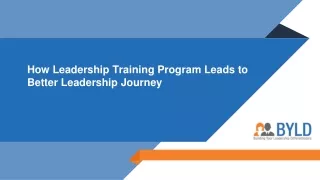 How Leadership Training Program Leads to Better Leadership Journey
