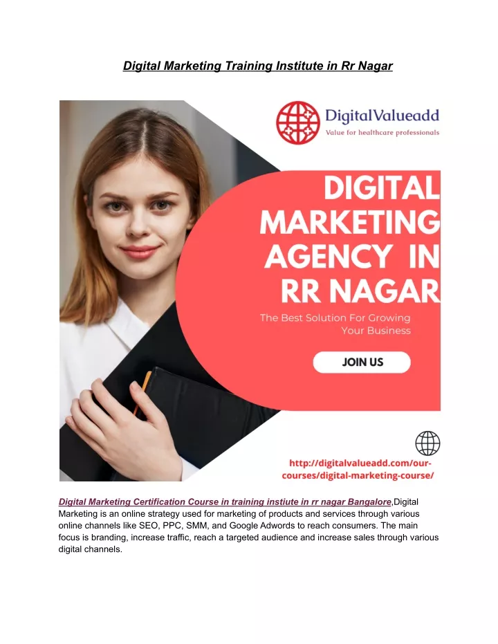 digital marketing training institute in rr nagar