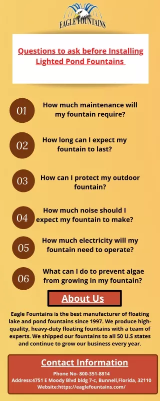 questions to ask before installing lighted pond