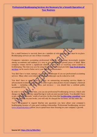 professional bookkeeping services are necessary