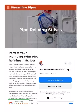 Pipe Relining St Ives