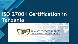 ISO 27001 Certification in Tanzania