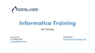 informatica training