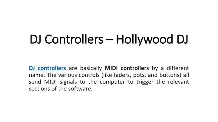 dj controllers hollywood dj