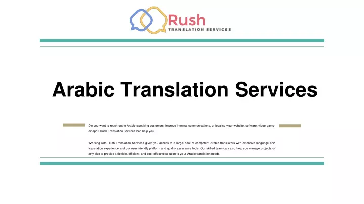 arabic translation services