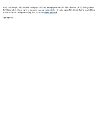 c ch xem b ng tr n youtube