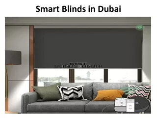 Smart Blinds in Dubai