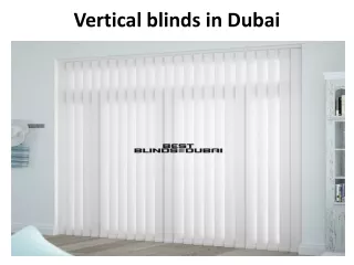 Vertical blinds in Dubai