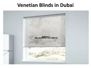 Venetian Blinds in Dubai