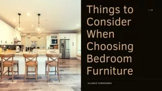 Things to Consider When Choosing Bedroom Furniture