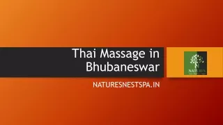 Thai Massage in Bhubaneswar