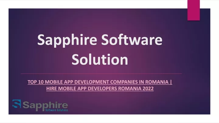 sapphire software solution