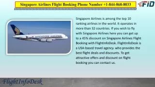 Singapore Airlines Flight booking