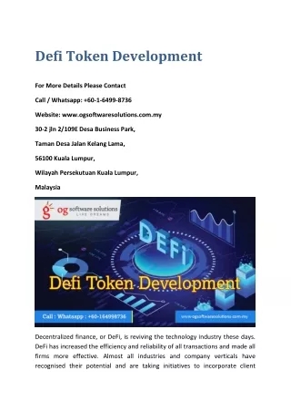 defi token development