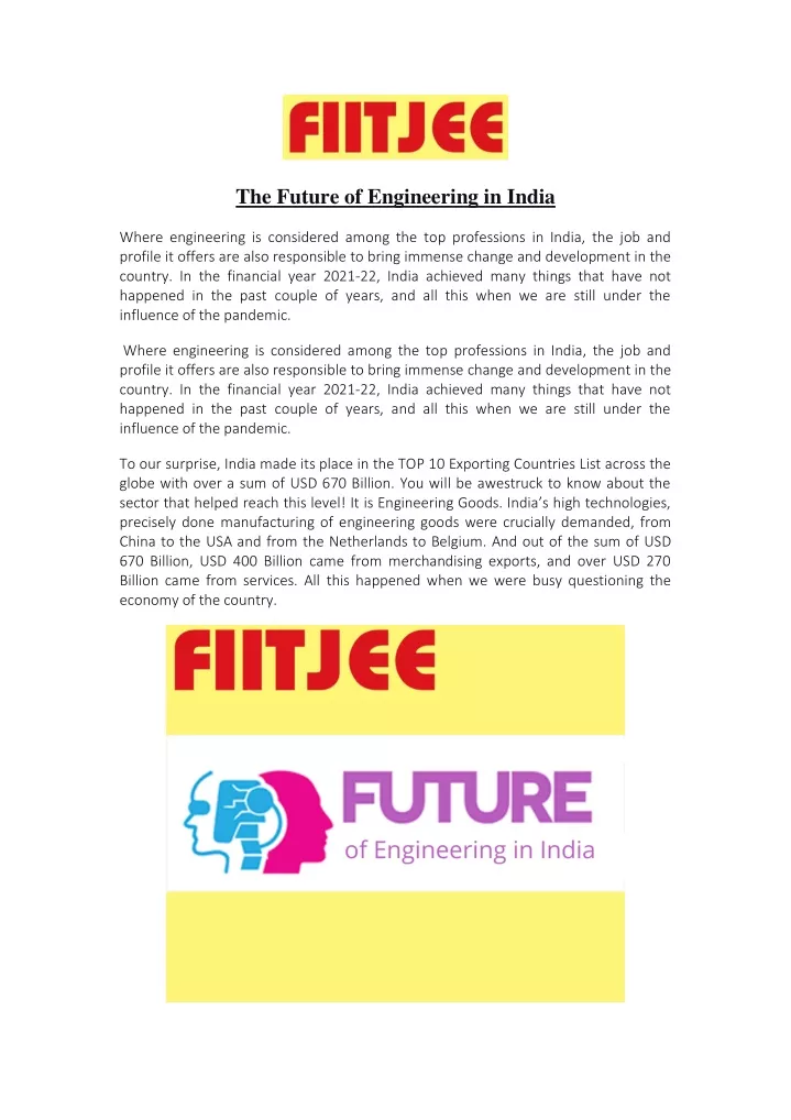 the future of engineering in india