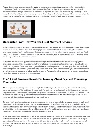 Why You Should Focus On Improving Merchant Card Processing
