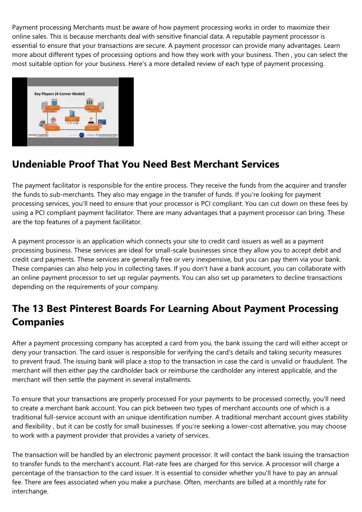 PPT - Why You Should Focus On Improving Merchant Card Processing ...