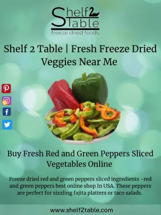 Purchase Our Freeze & Dried Red and Green Capsicum Online | USA