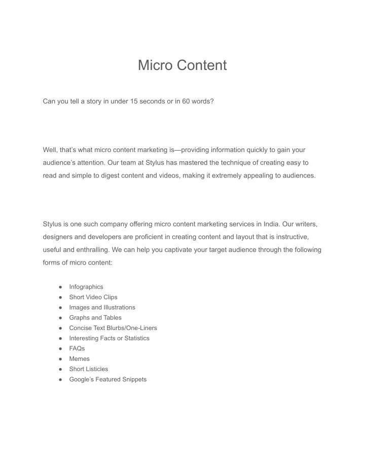 micro content