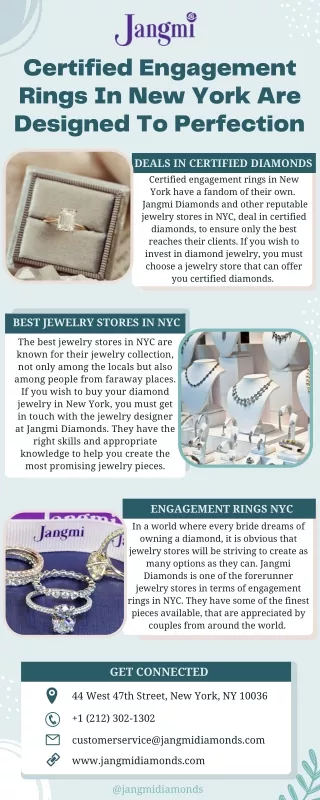 Certified Engagement Rings In New York Are Designed To Perfection