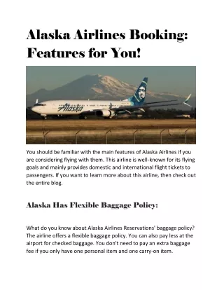 alaska airlines booking features for you