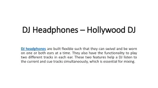 DJ Headphones - Hollywood DJ