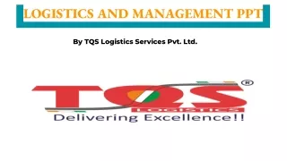 logistics and management ppt