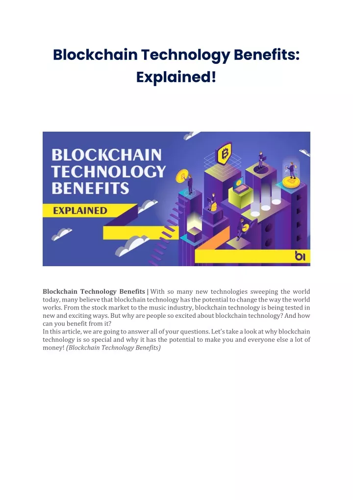 blockchain technology benefits explained