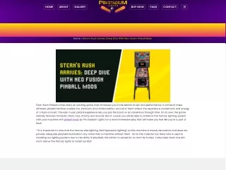 Stern’s Rush Arrives Deep Dive with Neo Fusion Pinball Mods