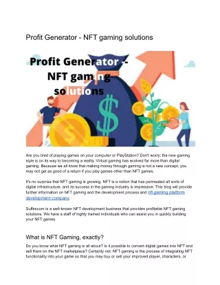 Profit Generator --  NFT gaming solutions (1)