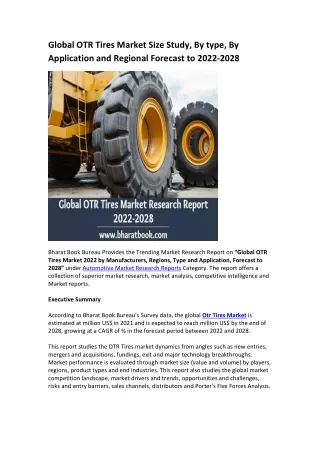 global otr tires market size study by type