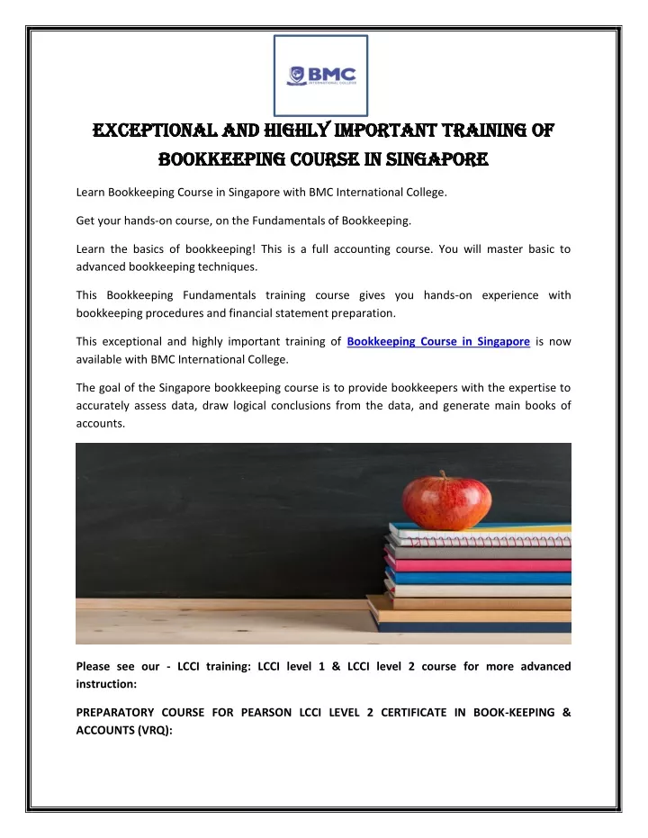 exceptional and highly important training