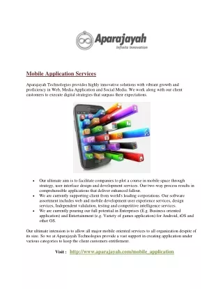 Mobile App Development Company - Aparajayah