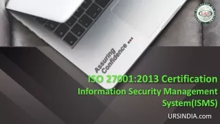 ISO 27001 Certification for Information Security Management System