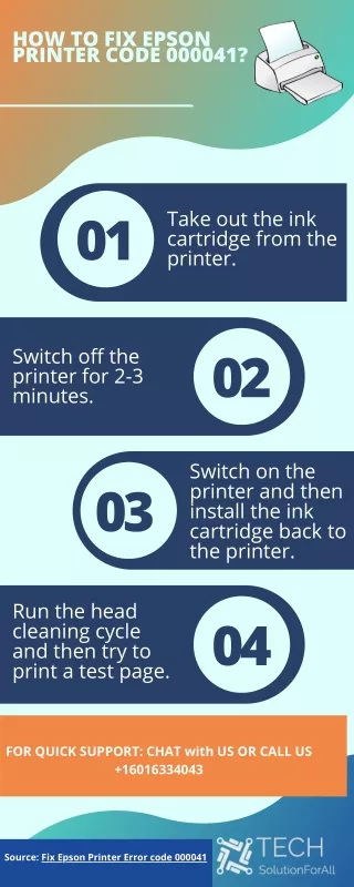 How to Fix Epson Printer Error Code 000041