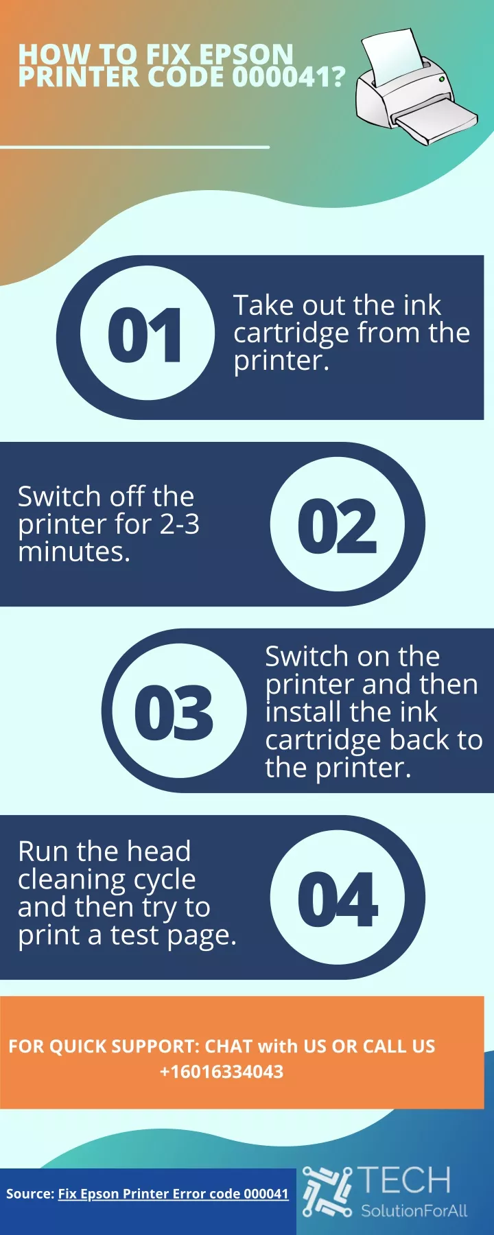 how to fix epson printer code 000041