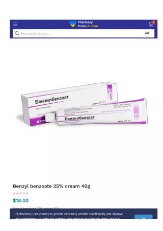 Benzyl benzoate 25% cream 40g