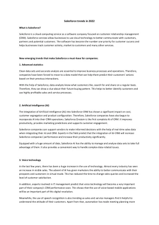 salesforce trends in 2022